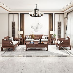 New Chinese Living Room Home Living Room 3d model