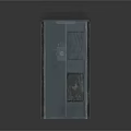 Vintage Telephone Booth With Open Glass Door And Interior Telephone Equipment