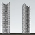 Sleek Modern Skyscrapers With Glass Curtain Walls And Contemporary Design