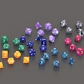 Sieve Dice Ornaments 3d model