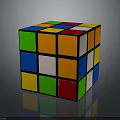 Colorful Rubik's Cube Puzzle With Vibrant Colored Faces And Smooth Surface