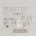 Hanging Frame Metal Hanging Frame Jewelry Wall Decoration 3d model