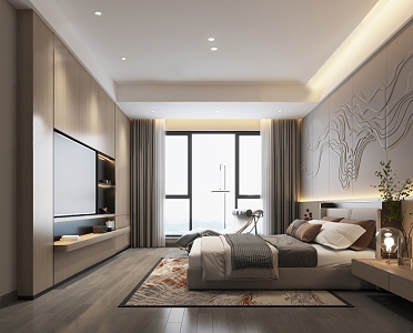 Hotel Rooms Modern Rooms 3d model