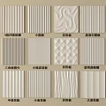 Stylish Decorative Wall Panels With Various Patterns Like Grid Wave Triangular And Irregular Designs 3d model