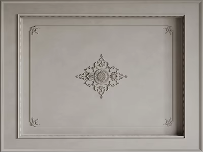 French Ceiling Bedroom Ceiling Guest Restaurant Ceiling Hall Away Ceiling 3d model