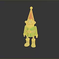 Cartoon Gnome With Red Pointed Hat White Pom Pom Green Coat And White Boots