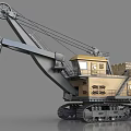 Large Crawler Excavator Functional Vehicle With Extended Boom Cab And Tracks 3d model