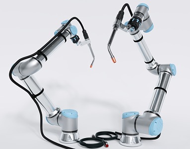 Welding Robot Arm Robot Industrial Robot Arm Collaborative Robot Welding Torch Automation 3d model