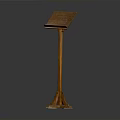 Classic Wooden Lectern With Square Top And Sturdy Four Legged Base