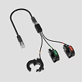 Industrial Equipment Cable with RJ45 Connector and Color Coded Clamp On Sensors for Industrial Monitoring