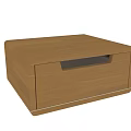 Modern Wooden Nightstand With Single Drawer Simple Design And Natural Wood Finish