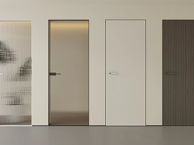 Modern Hinged Doors In Various Styles With Contemporary Finishes For Interior 3d model