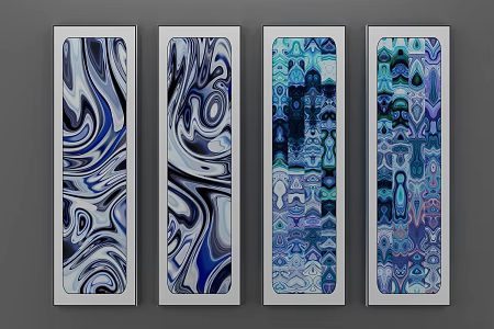 Nordic three-dimensional decorative painting 3d model