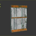 Concrete Panel With Orange Frame And Moss Covered Textured Surface Structure