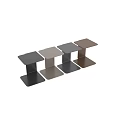 Modern Two Tone Side Table With Sleek Metal Frame And Smooth Top Surface 3d model