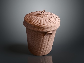 Modern Storage Basket Bamboo Basket Vegetable Basket Egg Basket 3d model