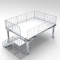 Heavy Duty Industrial Equipment Metal Platform With Railings And Staircase Structure
