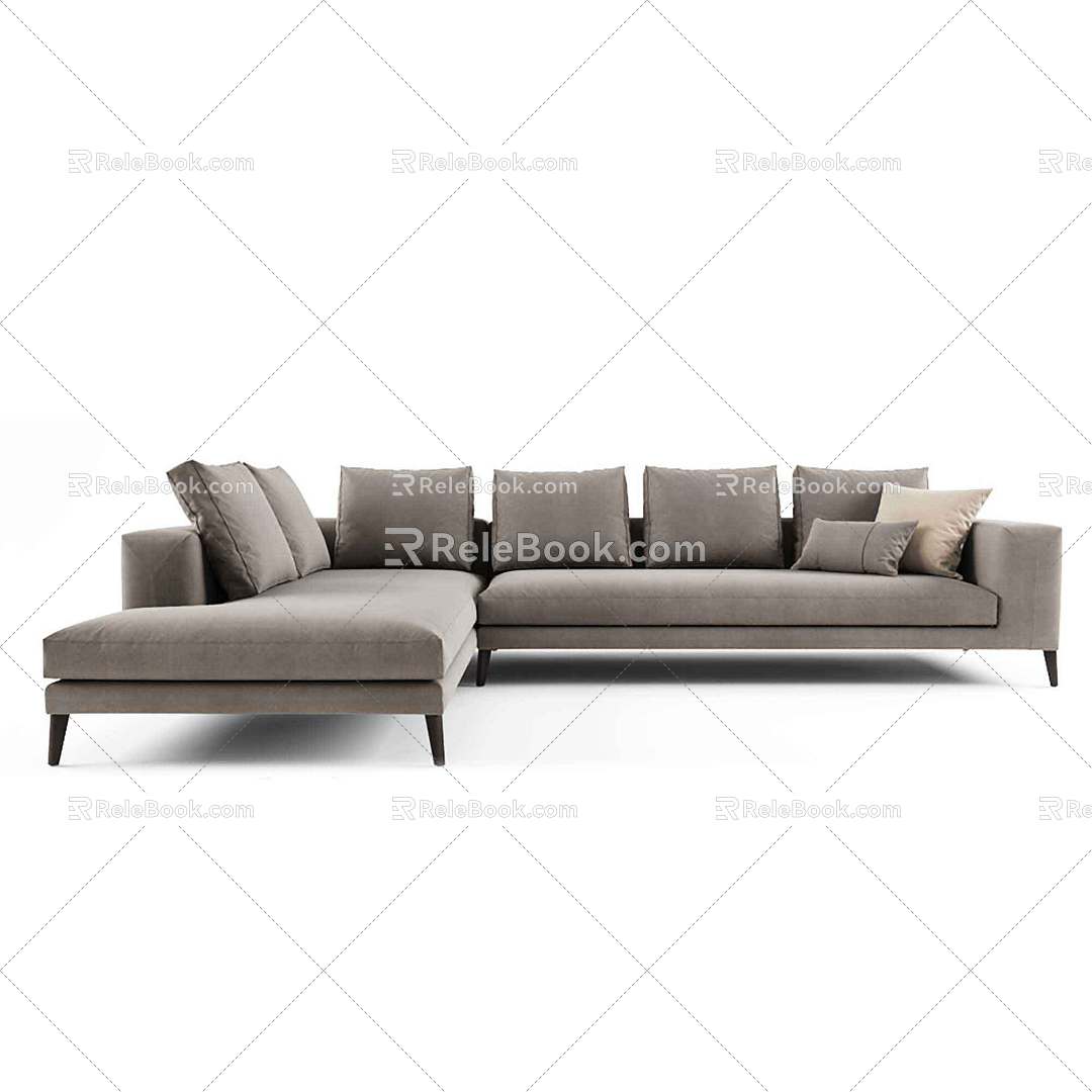 modern corner sofa minimalist sofa 3d model