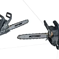 Modern chainsaw Old chainsaw 3d model