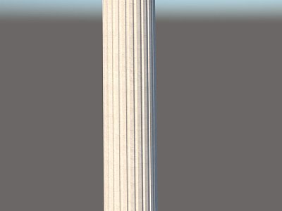 Stone Column Cylinder Corinthian Cylinder with Groove Support Column model