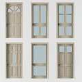 Various Design Casement Windows With Different Pane Patterns And Glass Panel Options 3d model