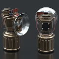 Vintage Metallic Lanterns With Transparent Shade Knob And Retro Design Two Pieces