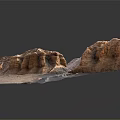 Natural Rugged Canyon Formation With Reddish Brown Layered Rock Cliffs And Erosion Gullies
