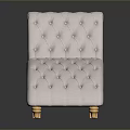 Elegant White Tufted Leisure Chair With Curved Design And Wooden Legs