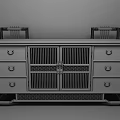 Traditional Oak Sideboard With Drawers Cabinet Doors And Woven Details