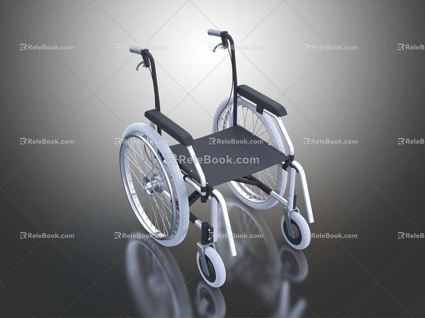 Modern Wheelchair Cart Push Wheelchair 3d model