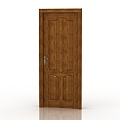 Modern Interior Door Solid Wood Door 3d model