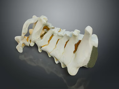 Detailed Anatomical Human Spine Vertebrae Medical Device for Educational Training 3d model