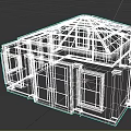 Modern Green Sunroom Design With Glass Skylight Roof Large Windows And Doors