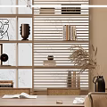 Cozy Restaurant Corner With Wooden Table Wicker Chair Books And White Floor Lamp