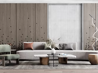 Modern Sofa Coffee Table Combination Simple Sofa Coffee Table Combination 3d model