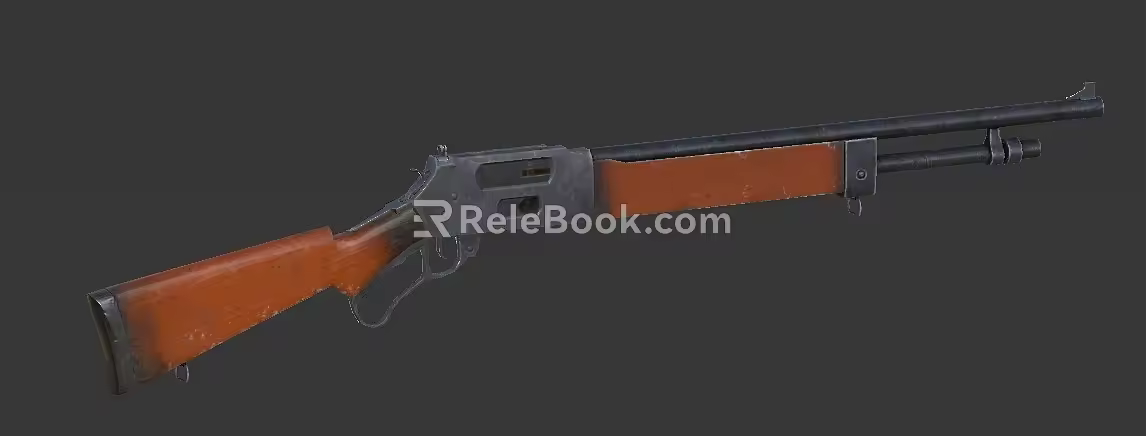 Game prop gun 3d model