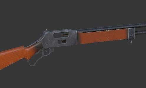 Game prop gun 3d model