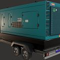 Modern Generator Trailer Modern Trailer Industrial Trailer Generator Trailer Function Car Machinery 3d model