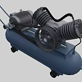 two-stage reciprocating air compressor 3d model