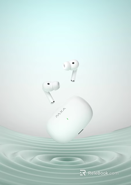White TWS Wireless Earbuds With Charging Case And Modern Design 3d model
