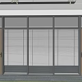 Modern Office Glass Partition With Wooden Frame And Blinds Design