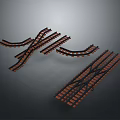 Tracks Cartoon Tracks Animation Tracks Railways Realistic Railways 3d model