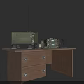Military Radio Communication Devices With Multiple Green Electronic Appliances Display Screens Control Buttons And Knobs