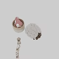 Cute Pink Owl And White Fluffy Dolls With Wooden Toy Train Set