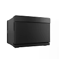 Black Household Towel Sterilizer With Neatly Rolled Towels Inside Compact Design