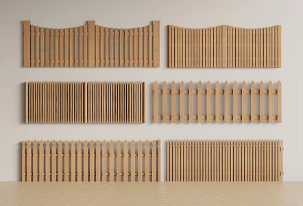Chinese Wooden Fence Wooden Fence Wooden Fence 3d model