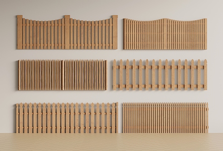 Chinese Wooden Fence Wooden Fence Wooden Fence 3d model