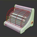White Electric Household Bread Slicer With Metal Grid And Stable Base