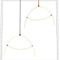Modern Minimalist Chandelier With Curved LED Light Design For Interior Decor
