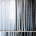 Modern Curtain Fabric Curtain 3d model